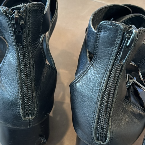 Jeffrey Campbell Everly Black Woven Ankle Booties Size 9.5 Unique Cute Punk! - Picture 9 of 13